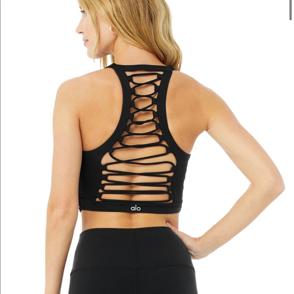 Alo Yoga Black Bra Top Size Small!